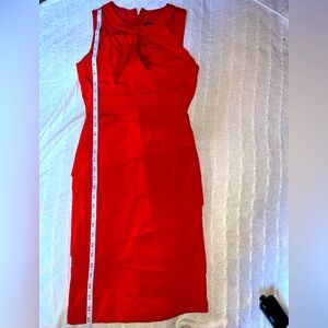 WHBM red cocktail dress.